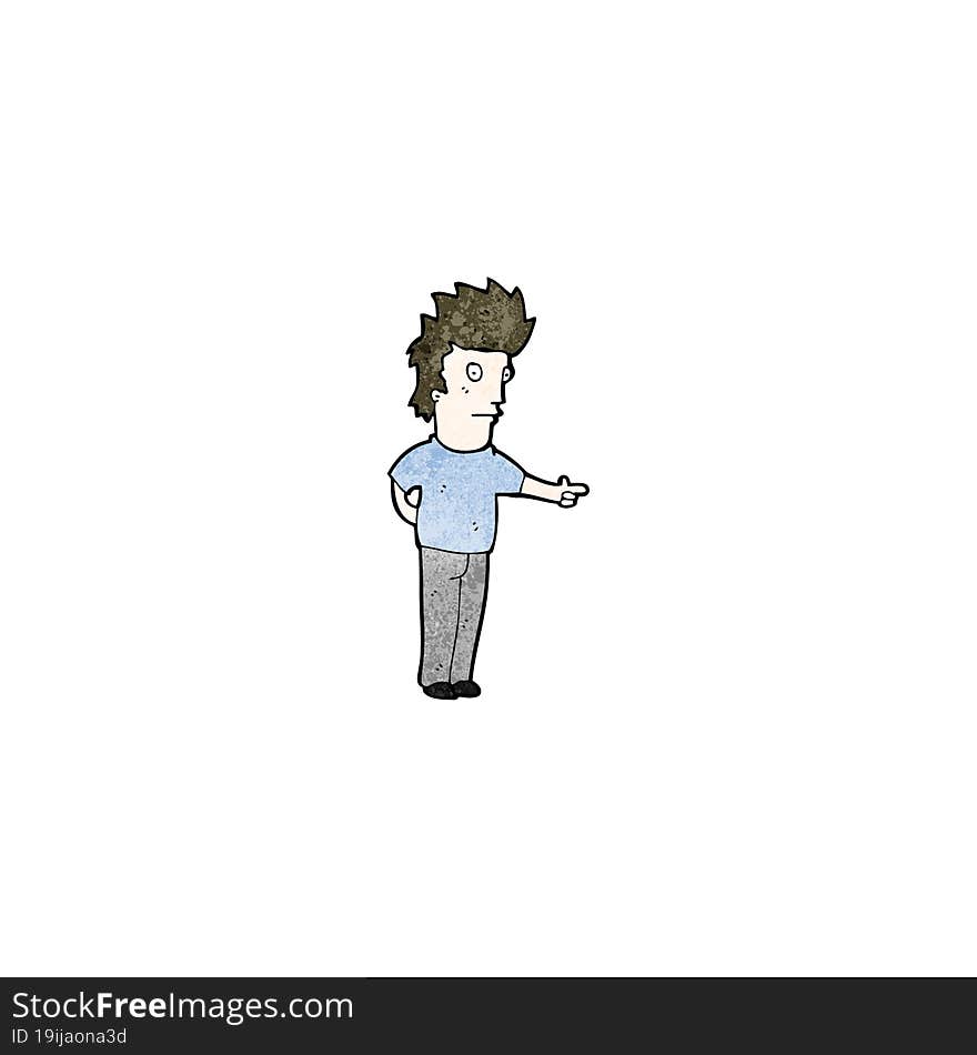 cartoon pointing man