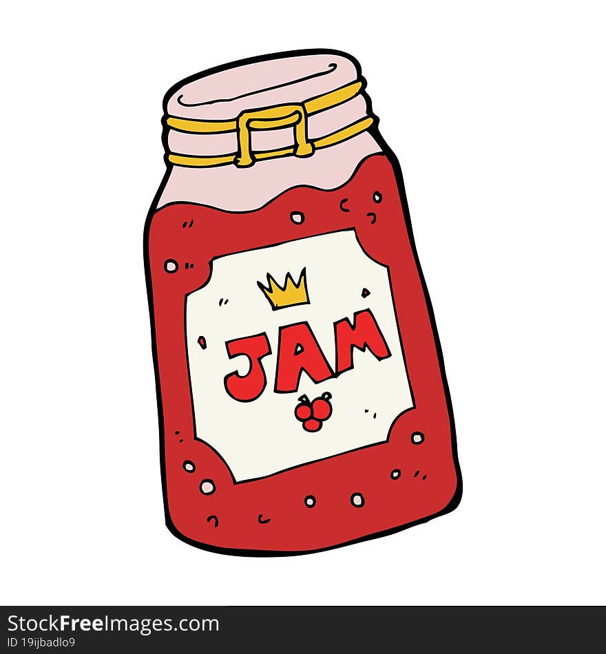 cartoon jar of jam