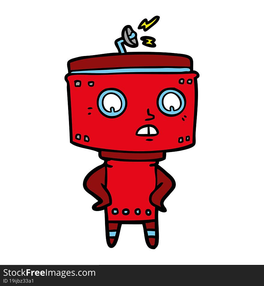 cartoon robot. cartoon robot