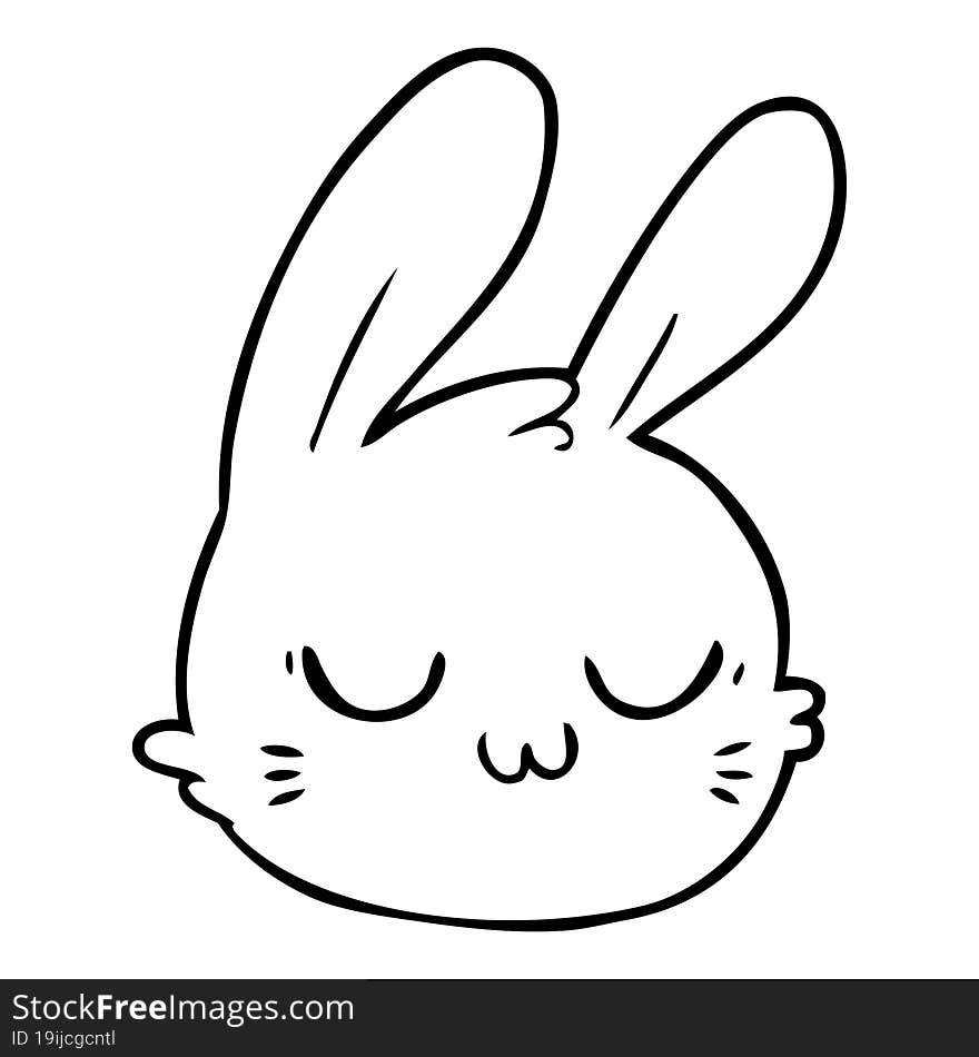 cartoon rabbit face. cartoon rabbit face