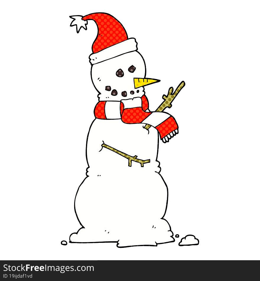 cartoon snowman