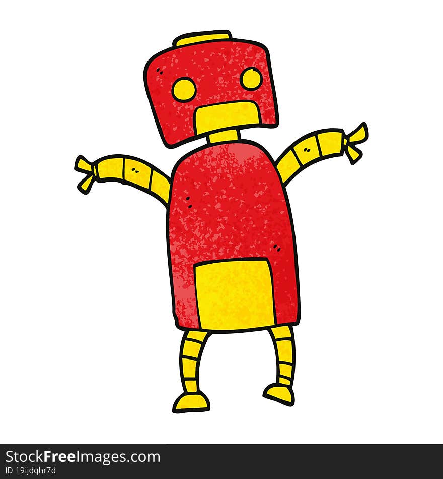 Cartoon Doodle Robot Dancing