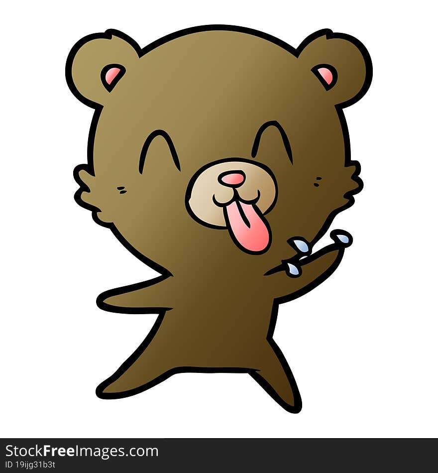 rude cartoon bear. rude cartoon bear