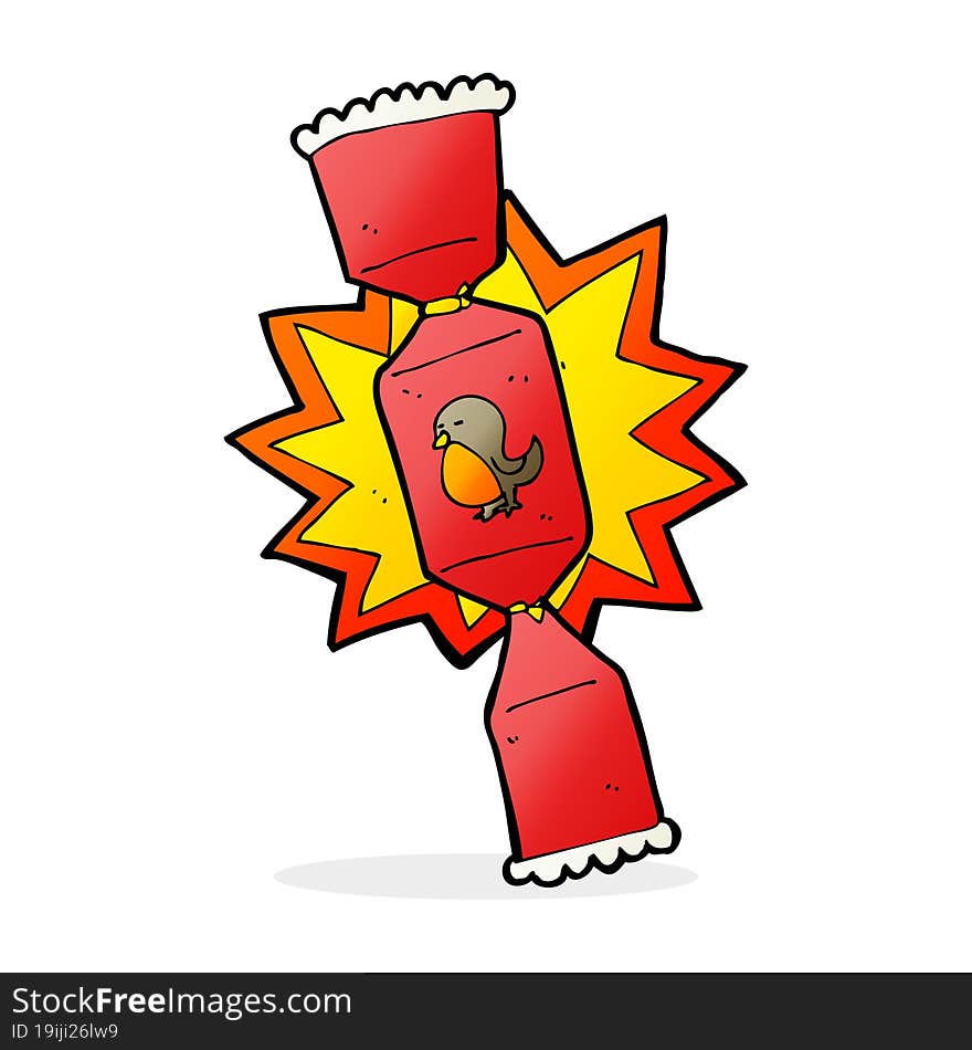 exploding christmas cracker cartoon