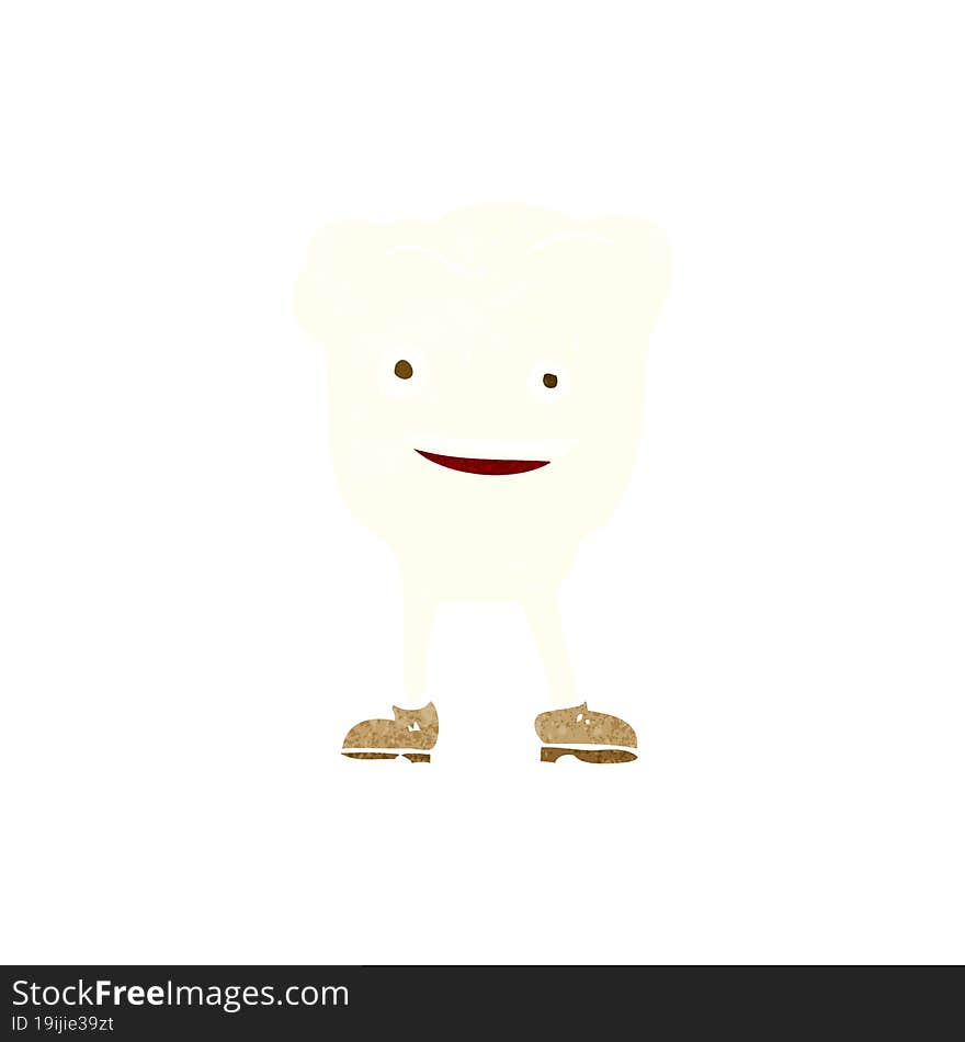 cartoon happy tooth character