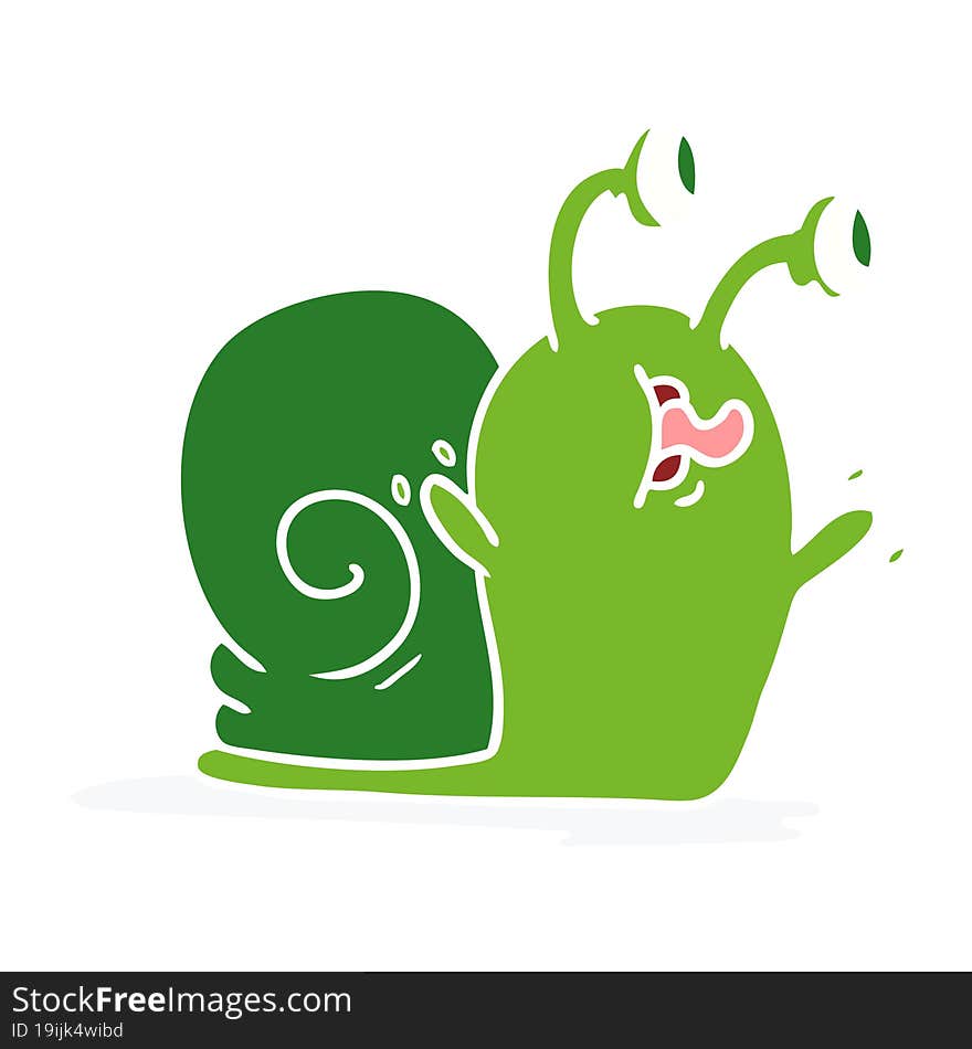 cartoon of a slimy snail