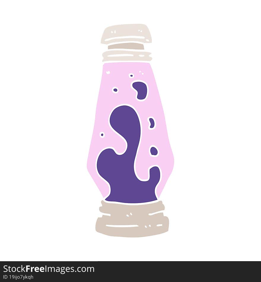 flat color illustration cartoon lava lamp