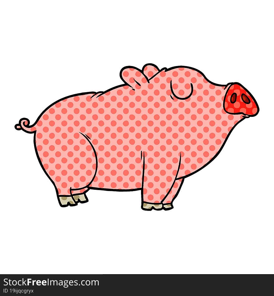 cartoon pig. cartoon pig