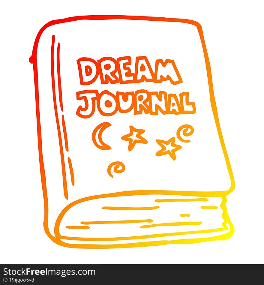 Warm Gradient Line Drawing Cartoon Dream Journal