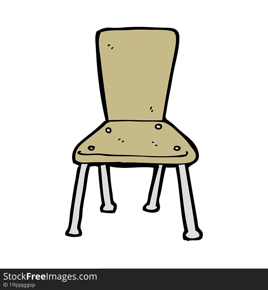 cartoon old school chair