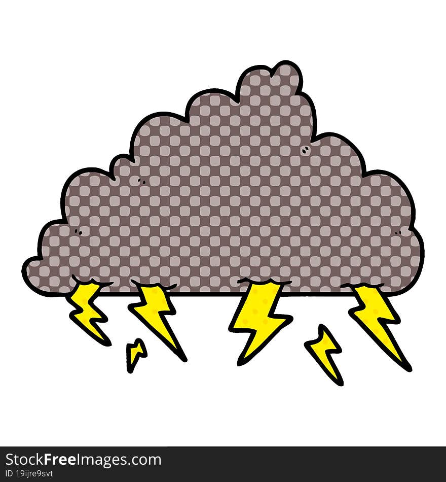 cartoon thundercloud. cartoon thundercloud