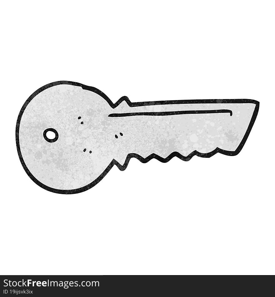 textured cartoon door key