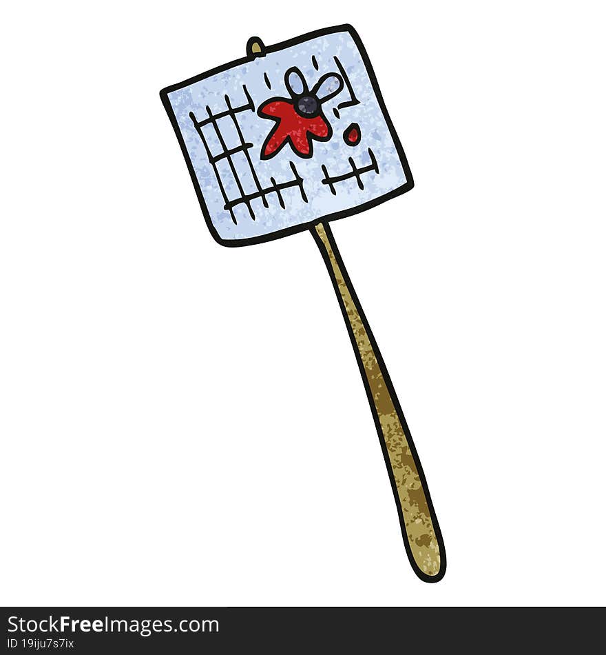 cartoon doodle fly swatter