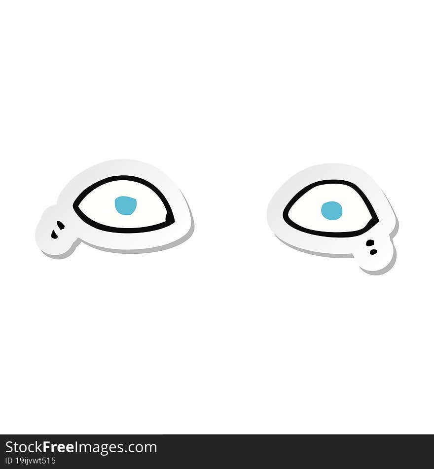 sticker of a cartoon eyes