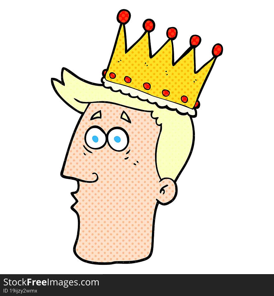 cartoon kings head