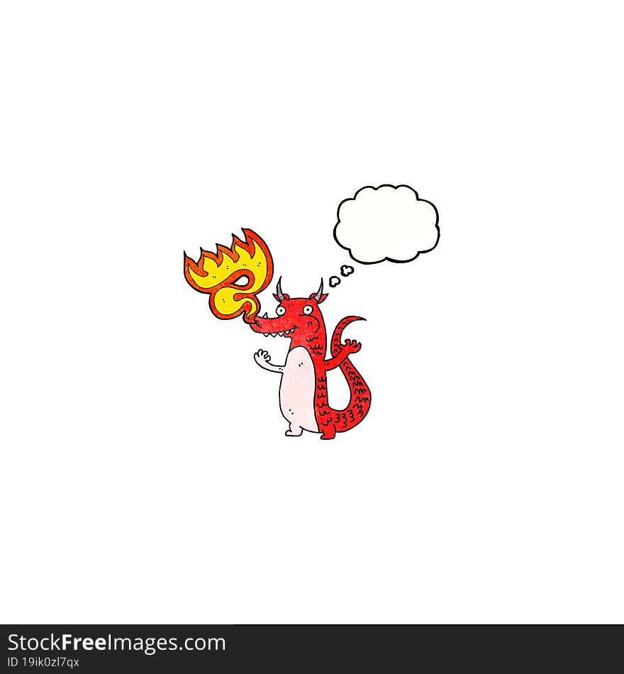 cartoon fire breathing dragon