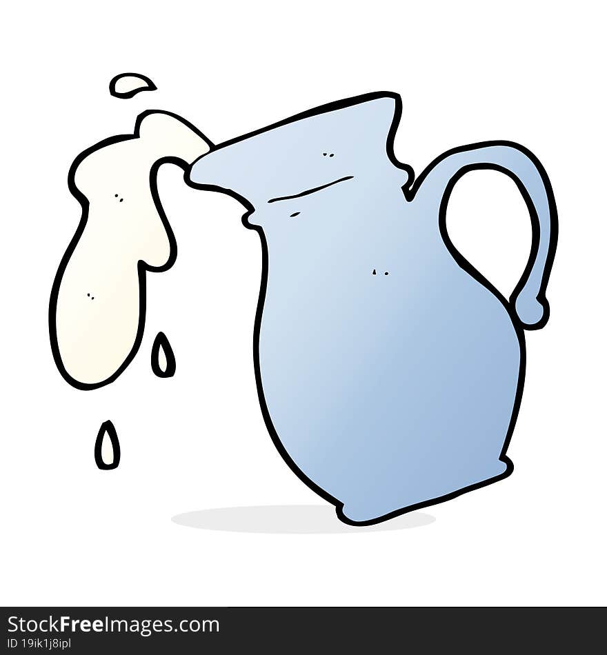 cartoon milk jug