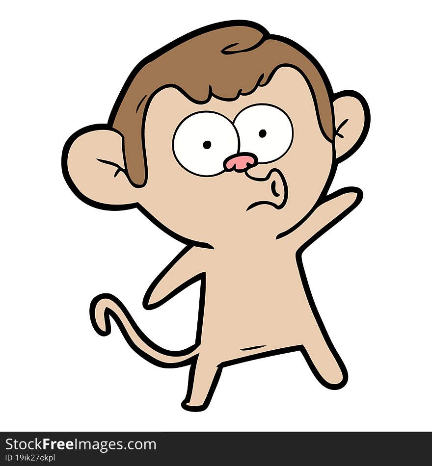 cartoon surprised monkey. cartoon surprised monkey