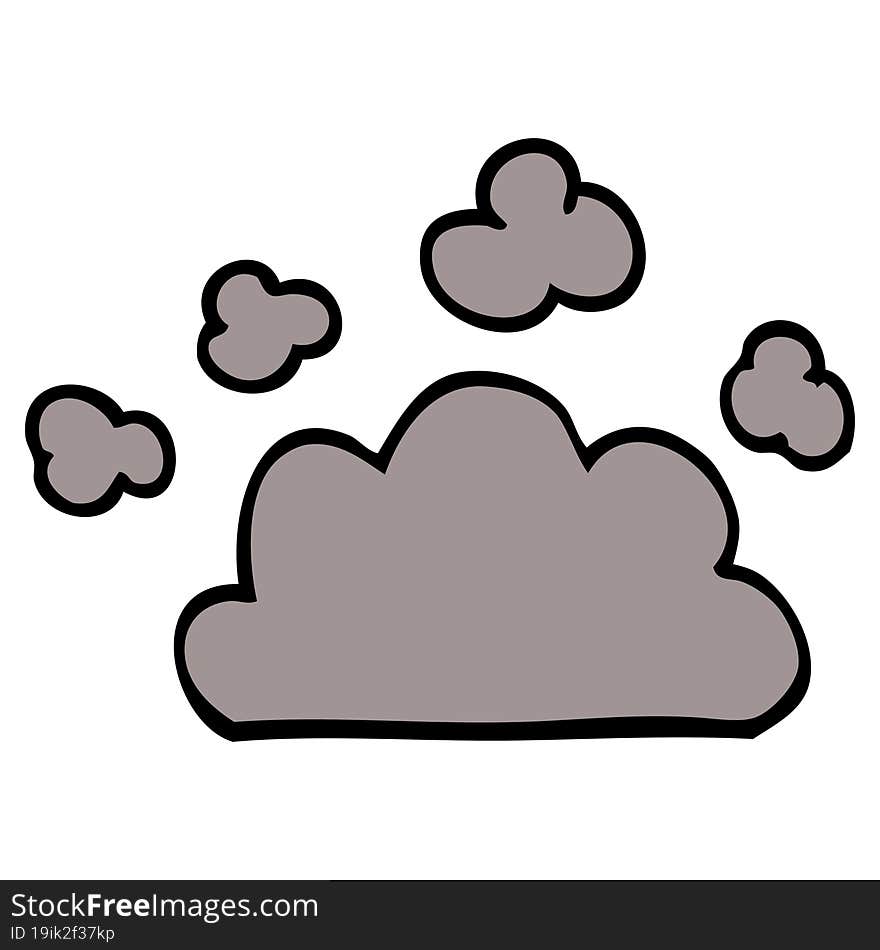 cartoon doodle weather cloud