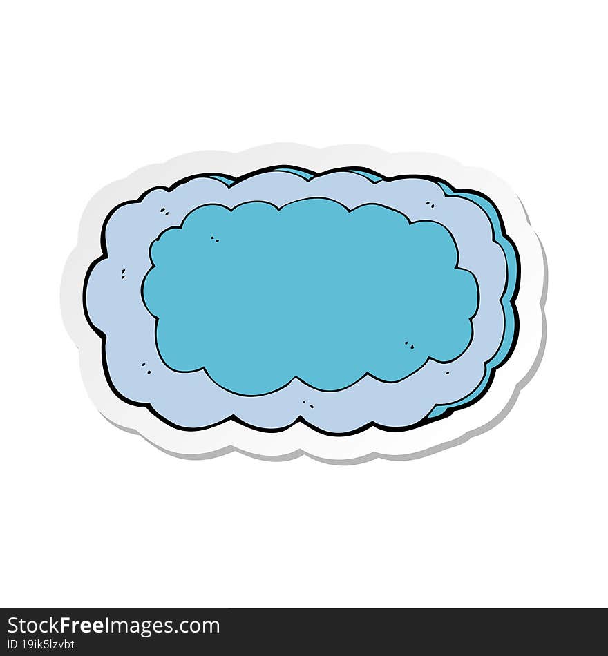 Sticker Of A Cartoon Cloud Symbol