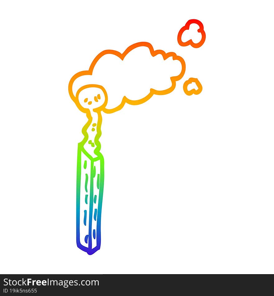 rainbow gradient line drawing cartoon match