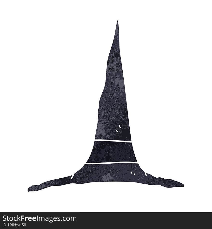 retro cartoon witch hat