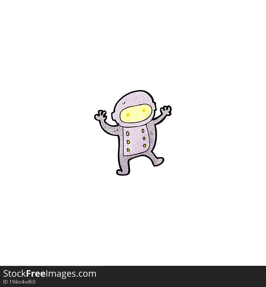 cartoon little spaceman