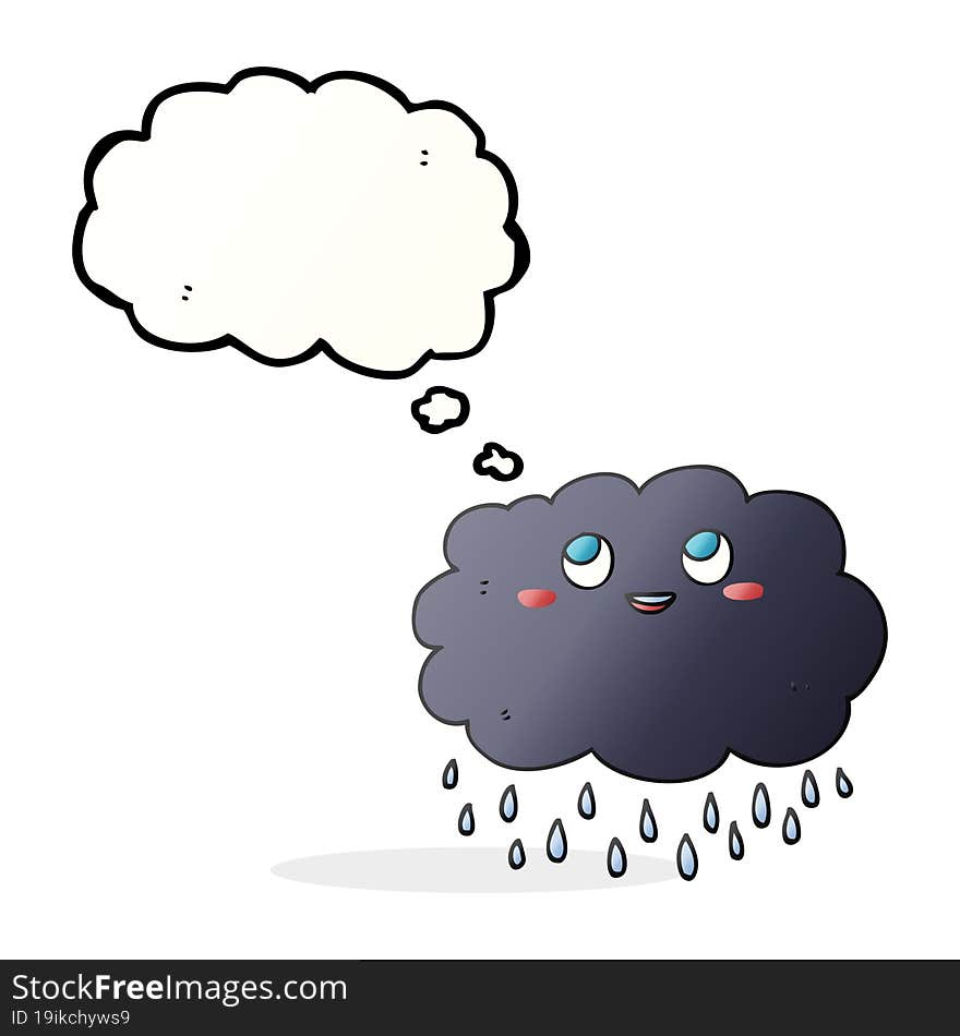 thought bubble cartoon raincloud