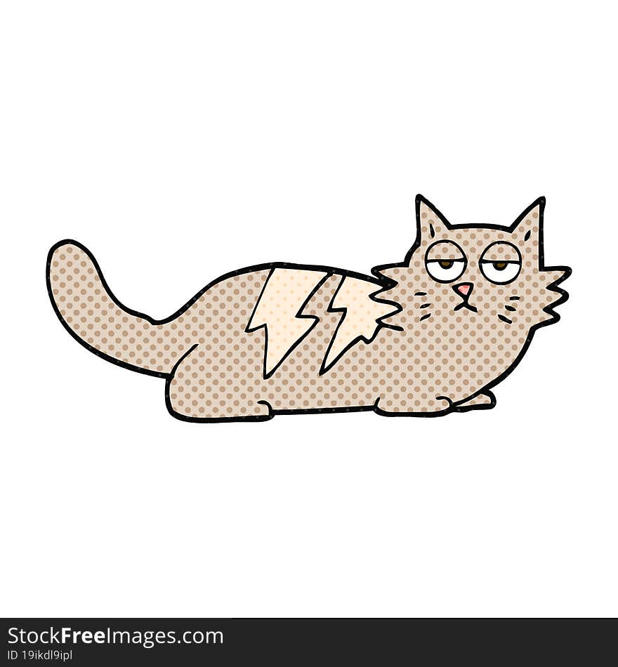 comic book style cartoon cat