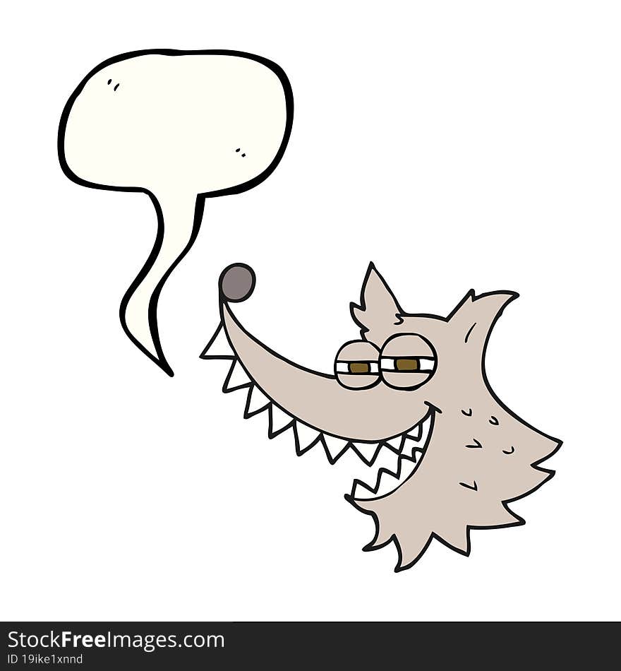 speech bubble cartoon crazy wolf