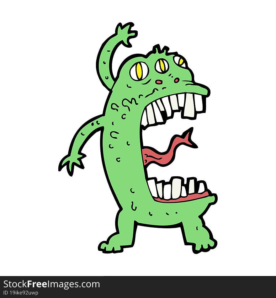 cartoon crazy monster