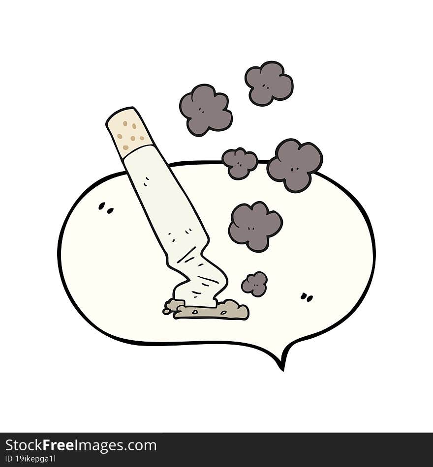 Speech Bubble Cartoon Cigarette