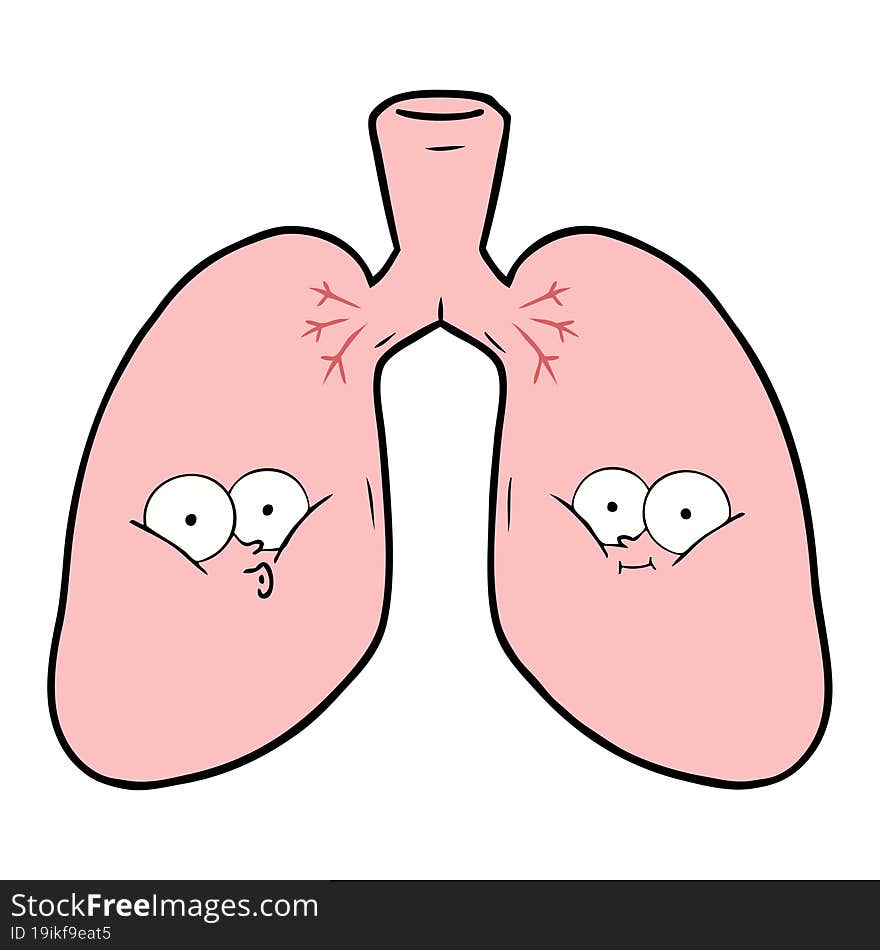 cartoon lungs. cartoon lungs