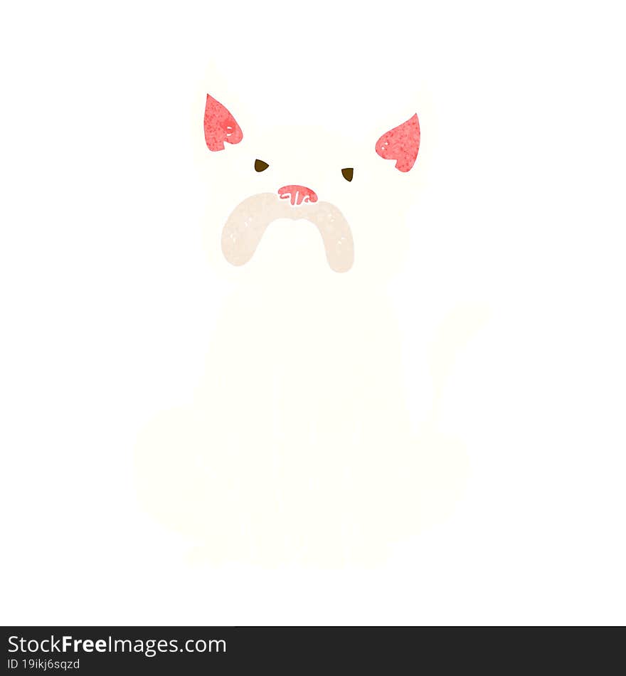 Cartoon Grumpy Little Dog