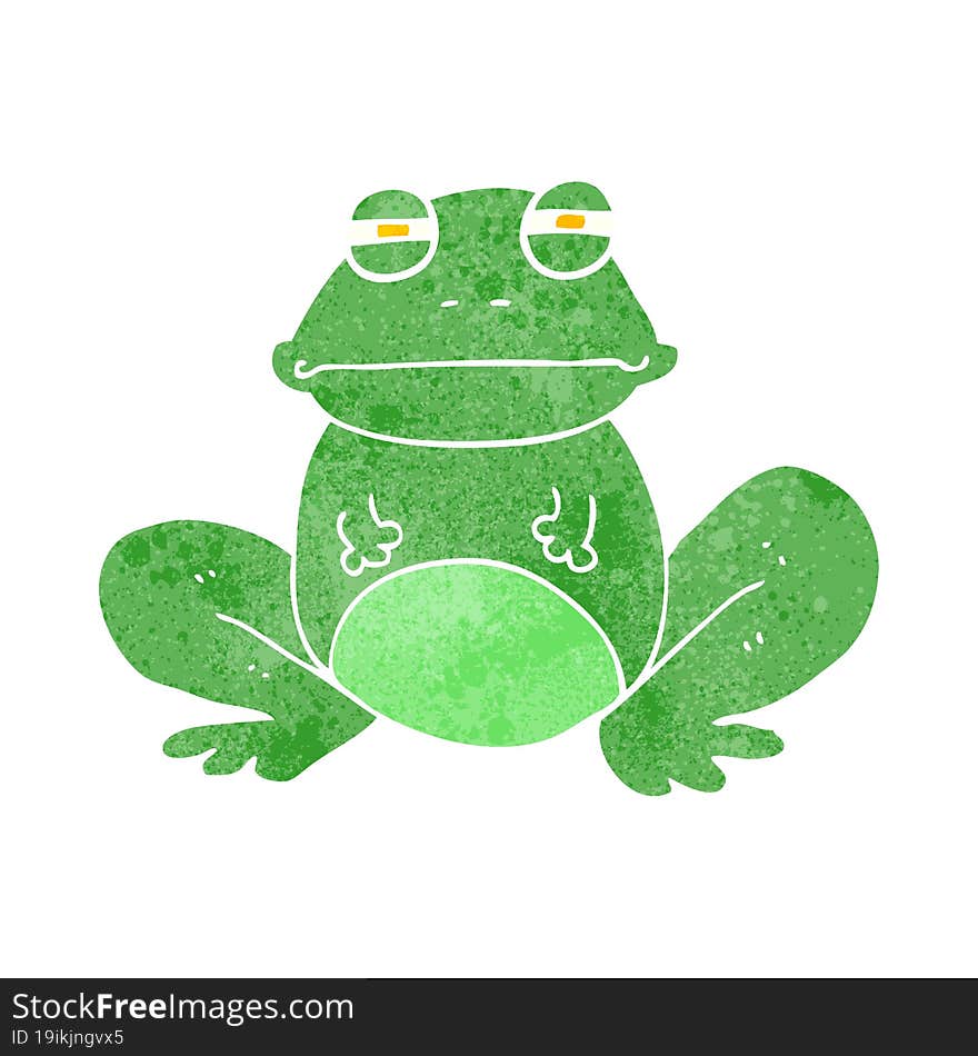 Retro Cartoon Frog