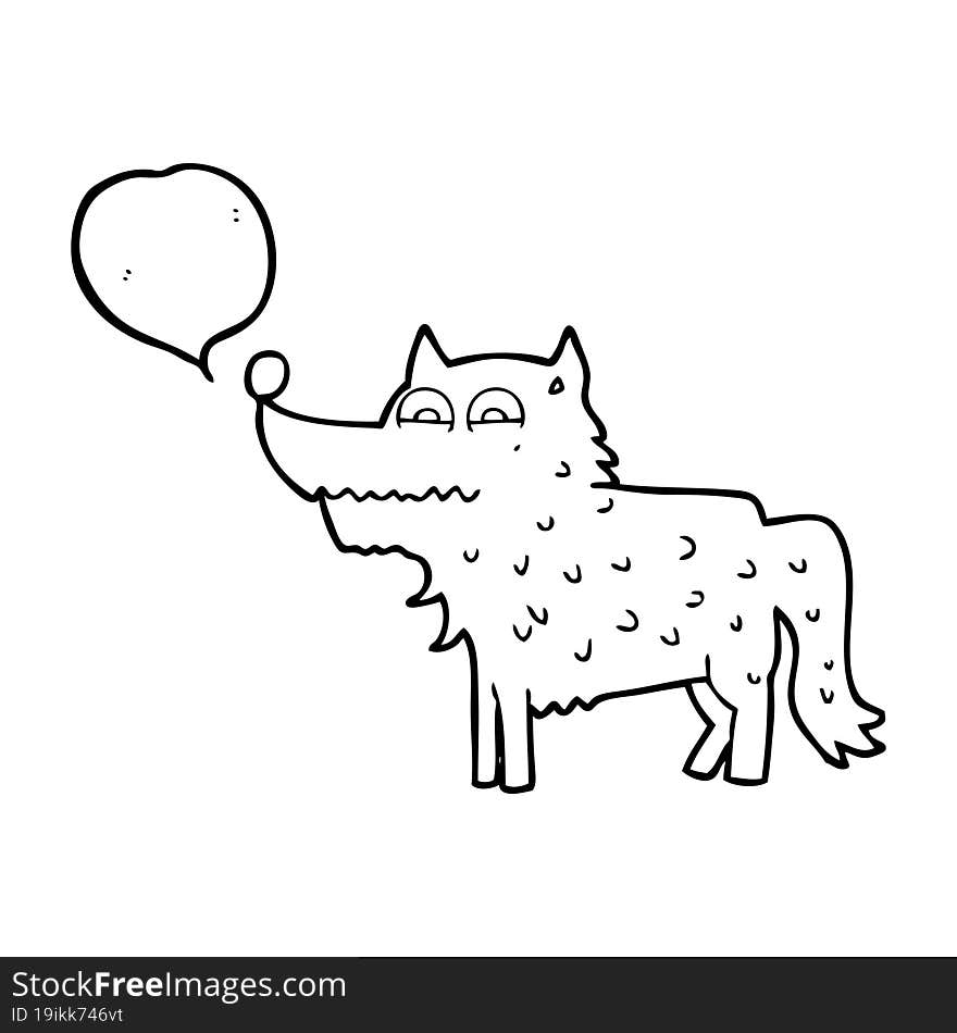 speech bubble cartoon dog