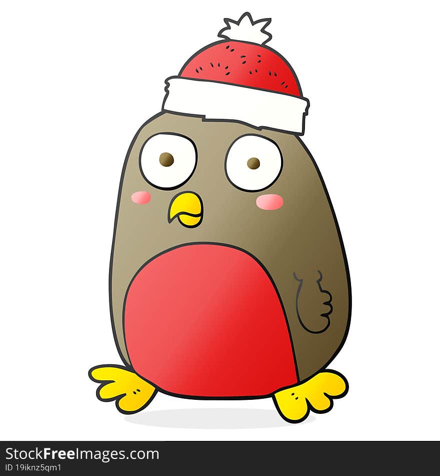 Cartoon Christmas Robin