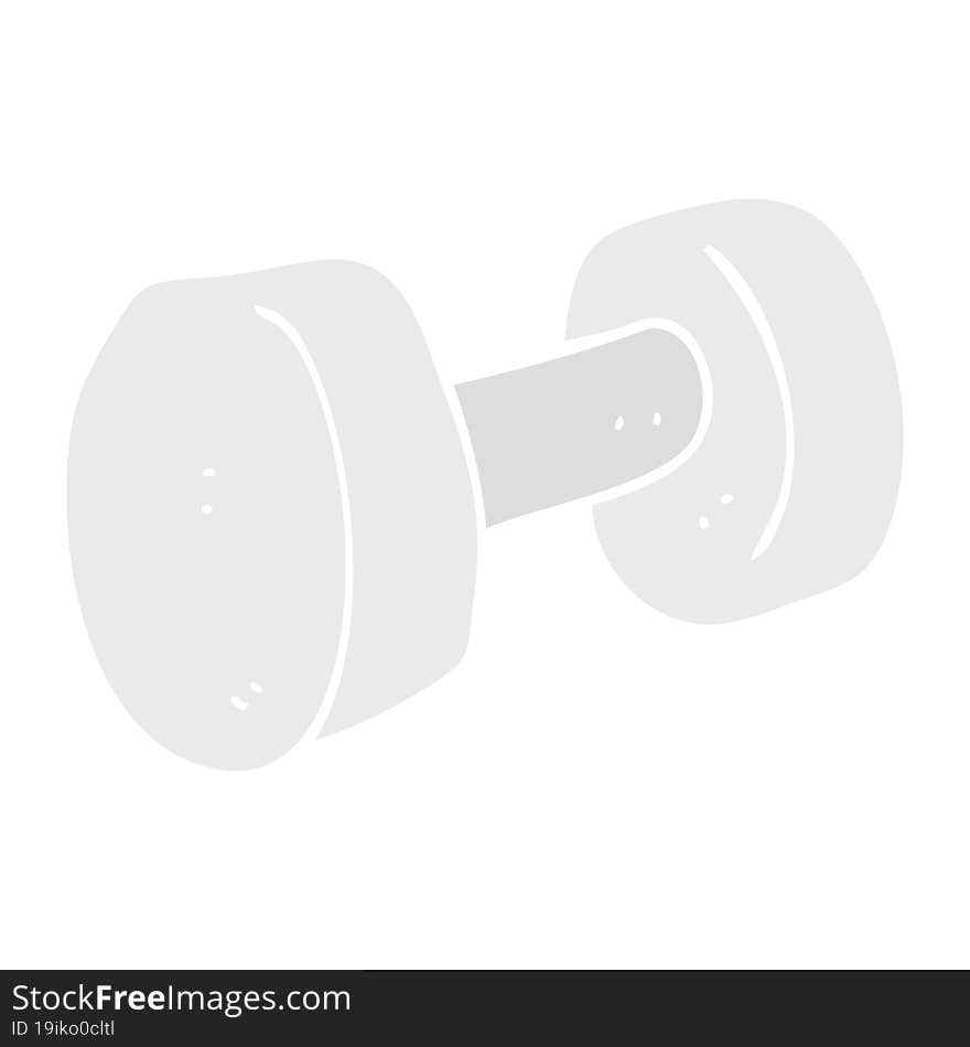 flat color illustration of dumbbell. flat color illustration of dumbbell