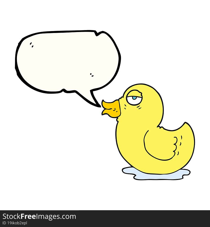 speech bubble cartoon rubber duck