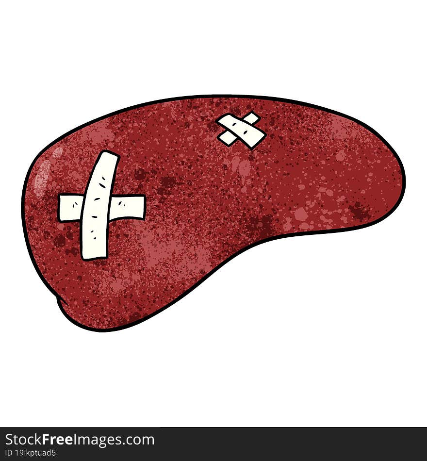 cartoon repaired liver. cartoon repaired liver