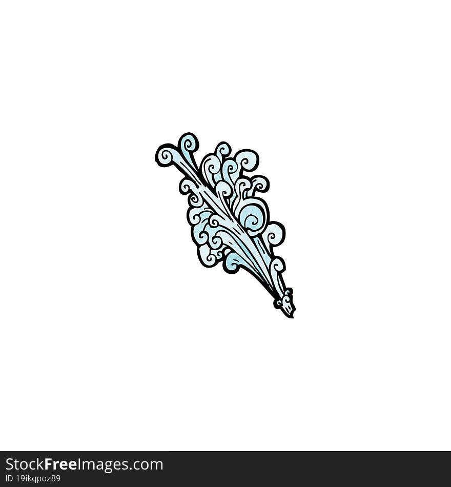 water splash cartoon element