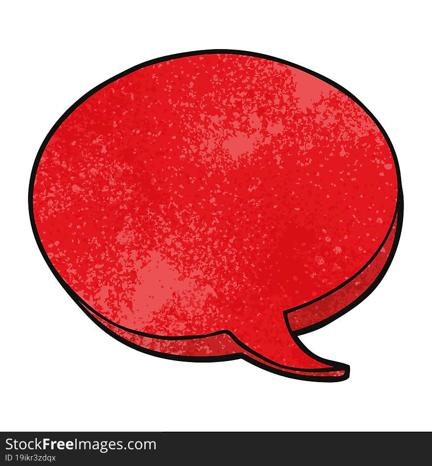 cartoon doodle red speech bubble