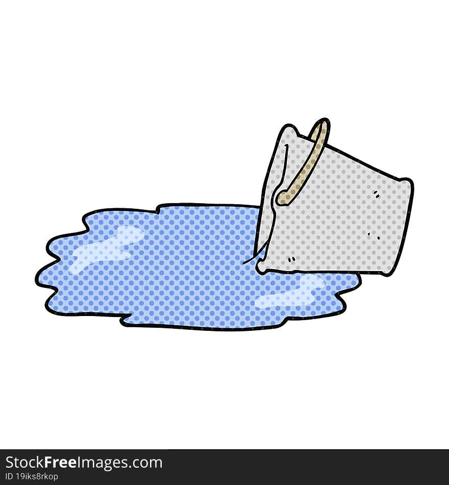 Cartoon Spilled Bucket