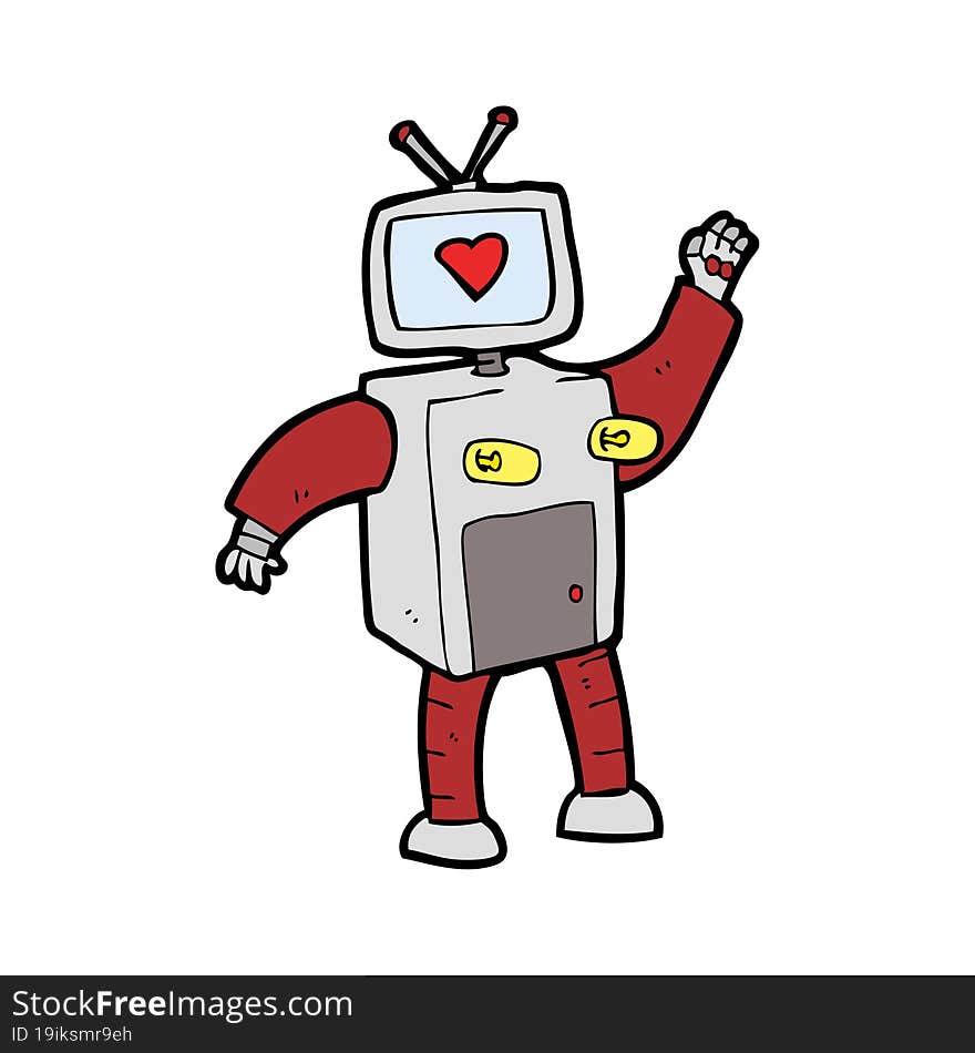 cartoon funny robot