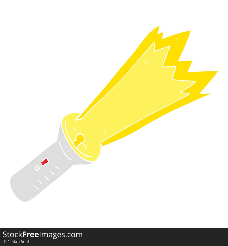 flat color illustration of a cartoon torch