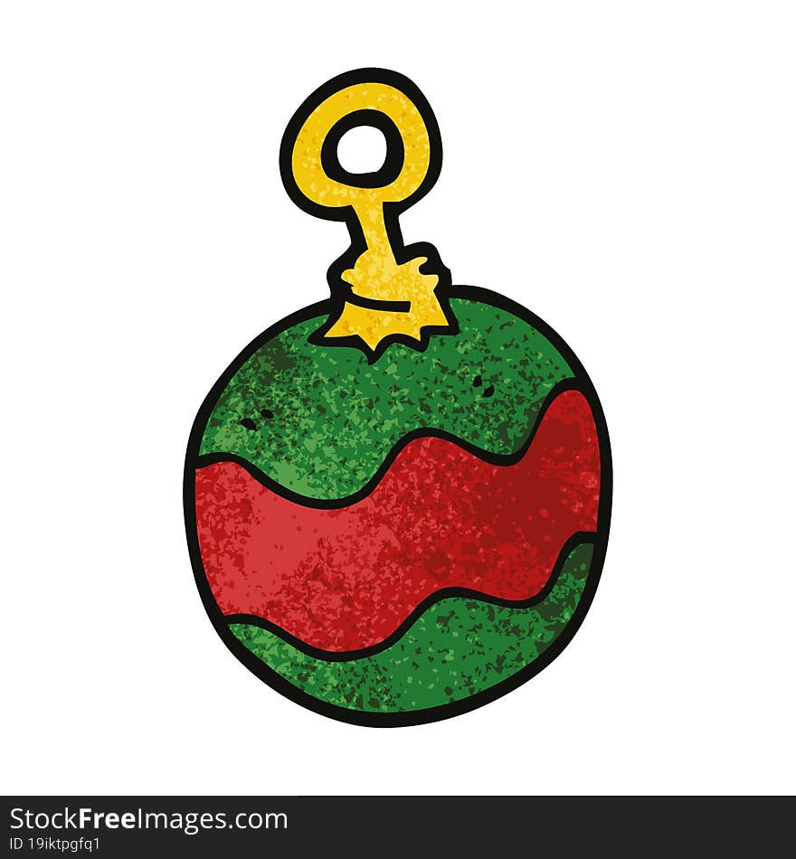 cartoon doodle christmas bauble