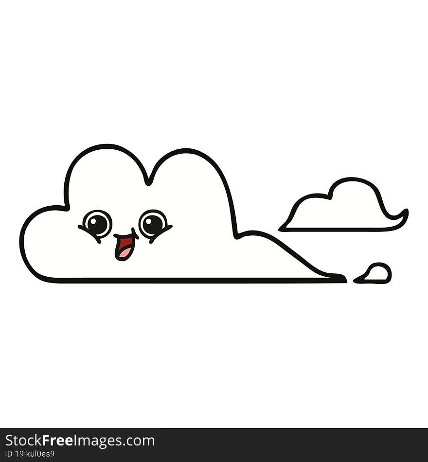 cute cartoon of a clouds. cute cartoon of a clouds