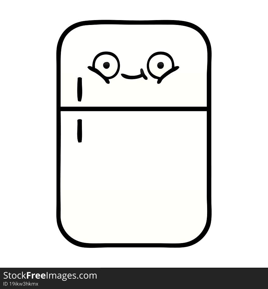 gradient shaded cartoon fridge freezer