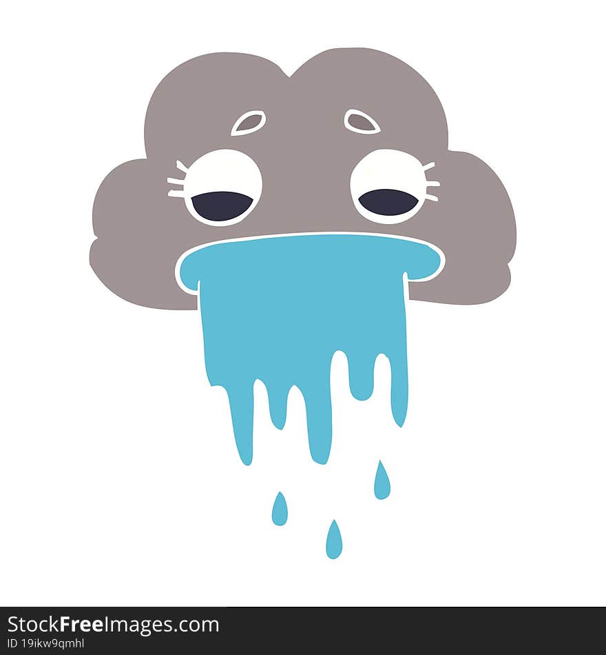 cartoon doodle rain cloud