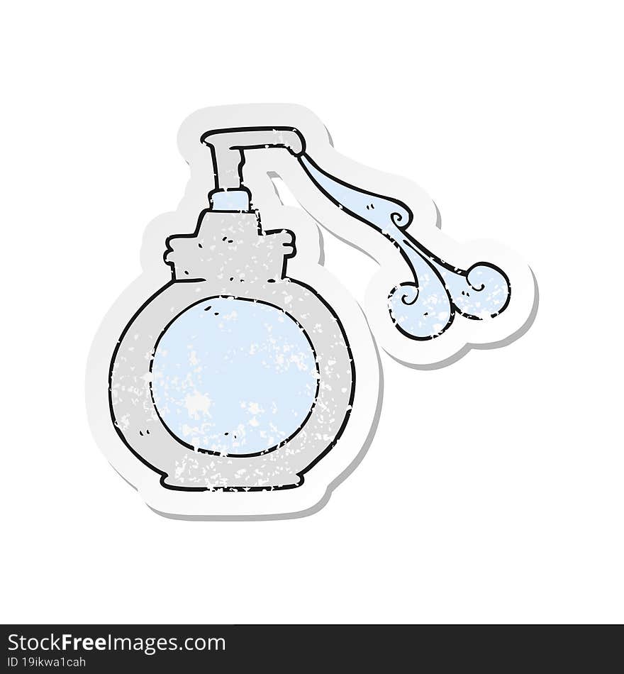 retro distressed sticker of a cartoon hand wash